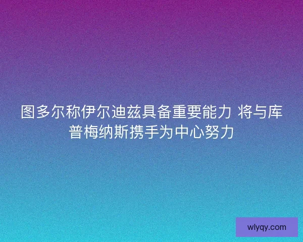 图多尔称伊尔迪兹具备重要能力 将与库普梅纳斯携手为中心努力
